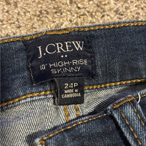 J. Crew Dark Blue High Rise Skinny Jeans - Picture 2 of 3